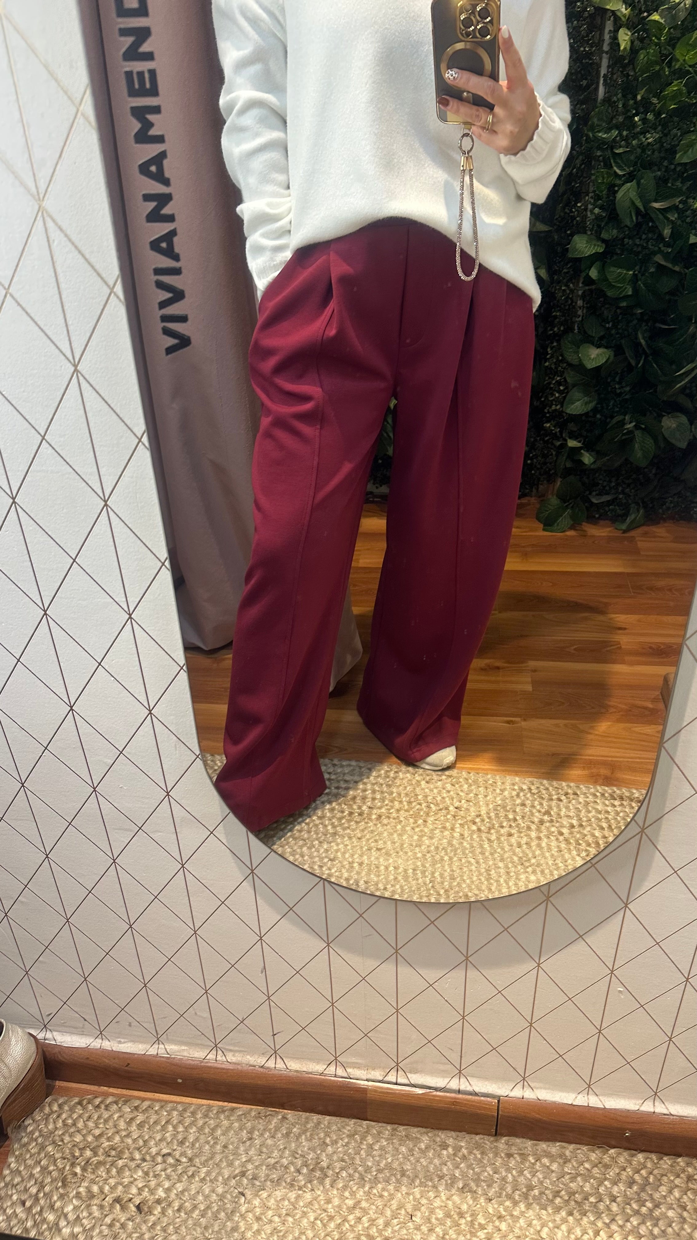 Pantalón ancho algodón