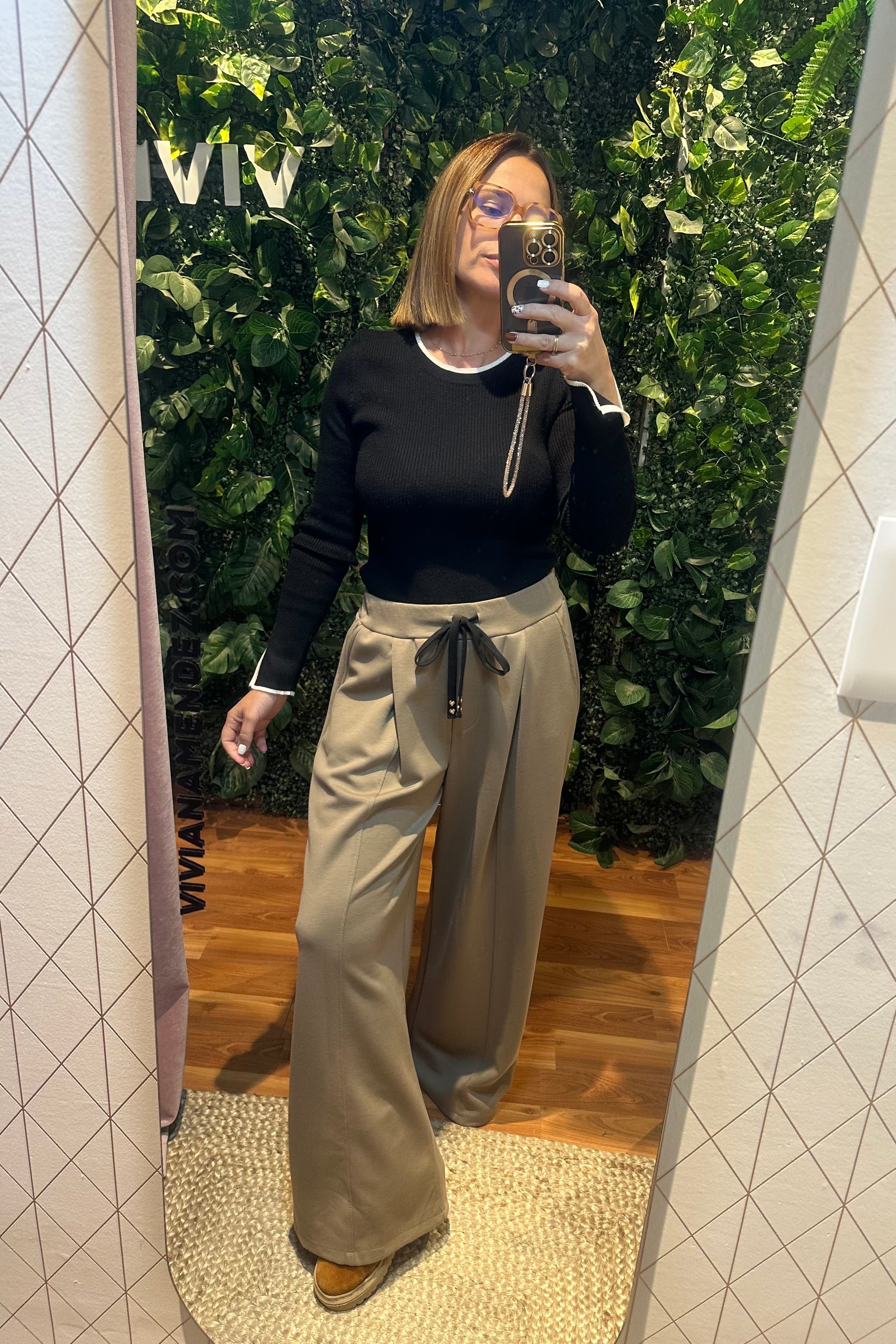 Pantalón ancho algodón