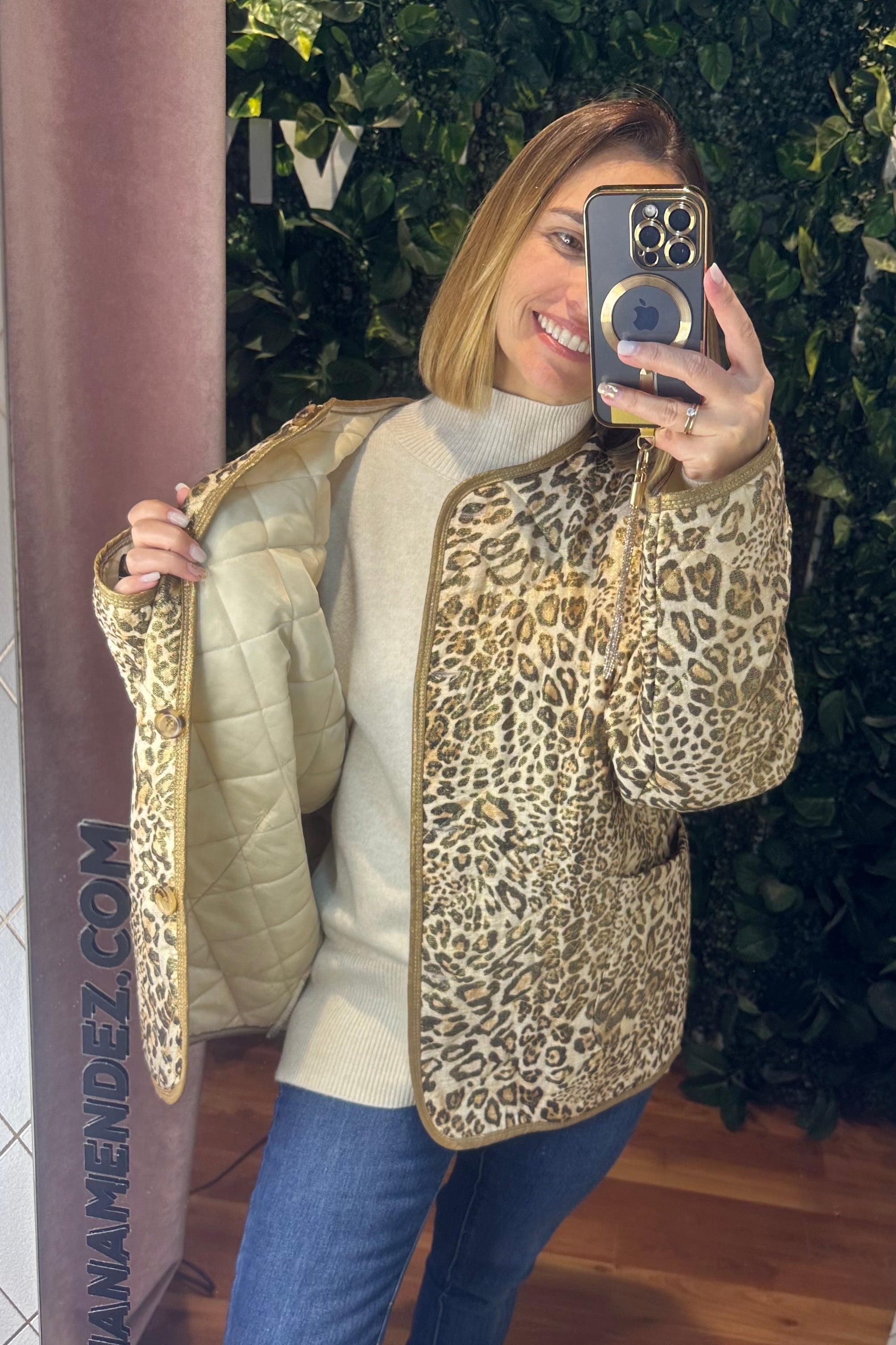 Campera Animal Print Abrigo