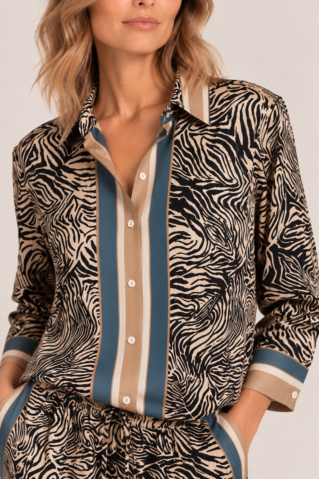 Camisa Satén Estampada