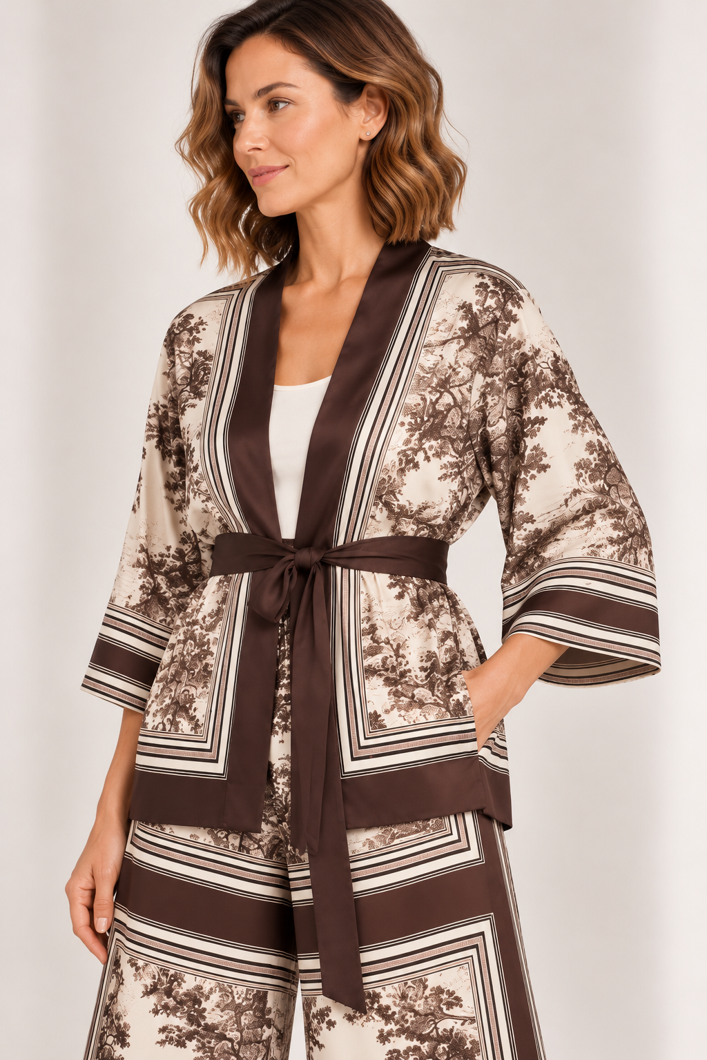 Kimono Estampa Seda