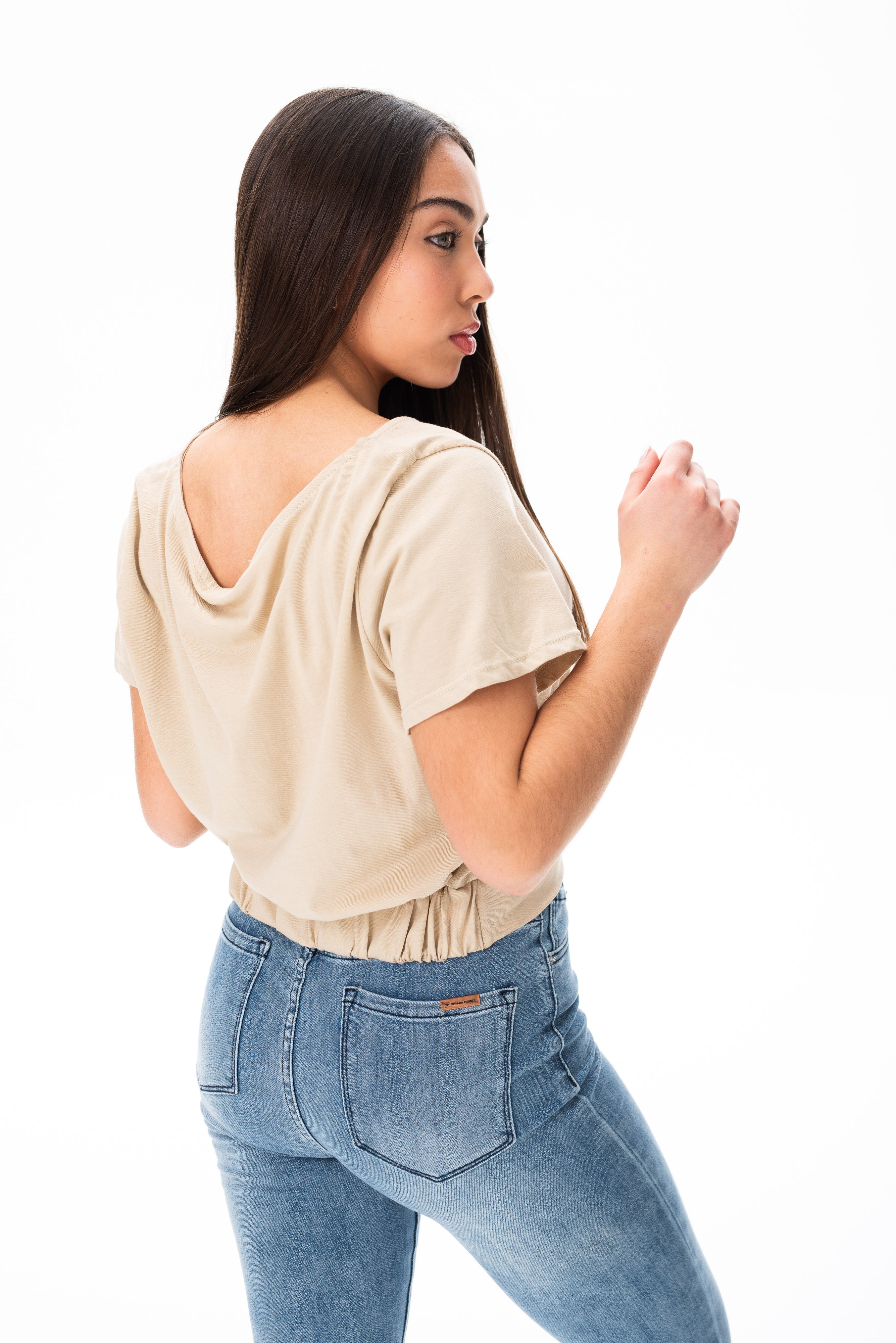 Remera Nodo - Beige