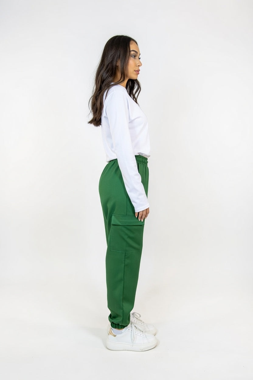 Babucha Cargo Verde - Costado