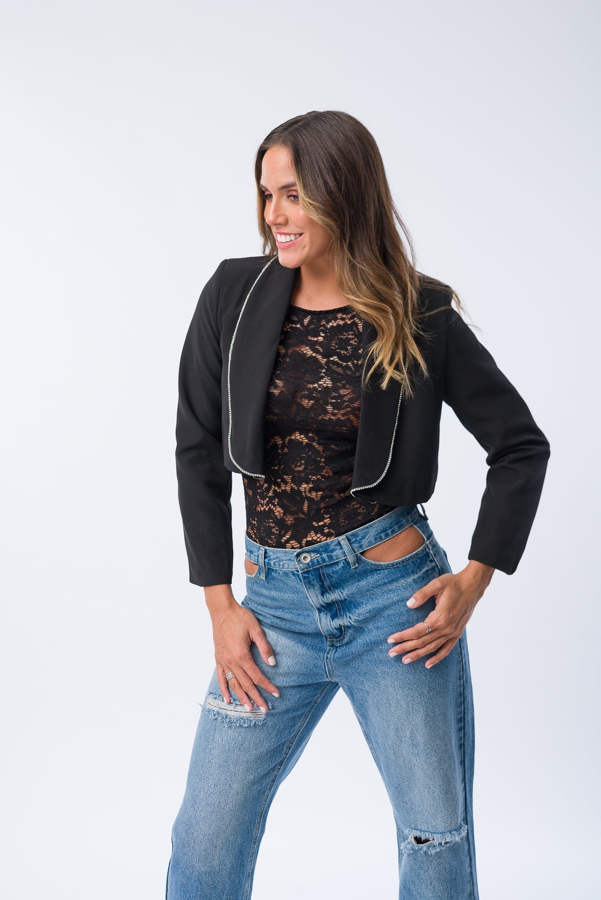 Blazer negro - look completo con pantalón