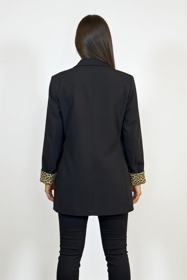 Blazer Clásico Negro - Atras