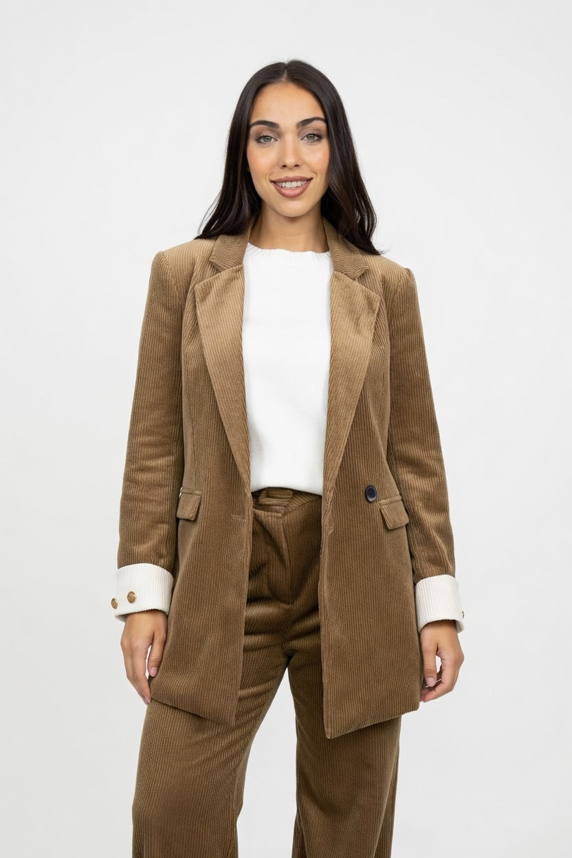 Blazer Cota Marrón - Frente