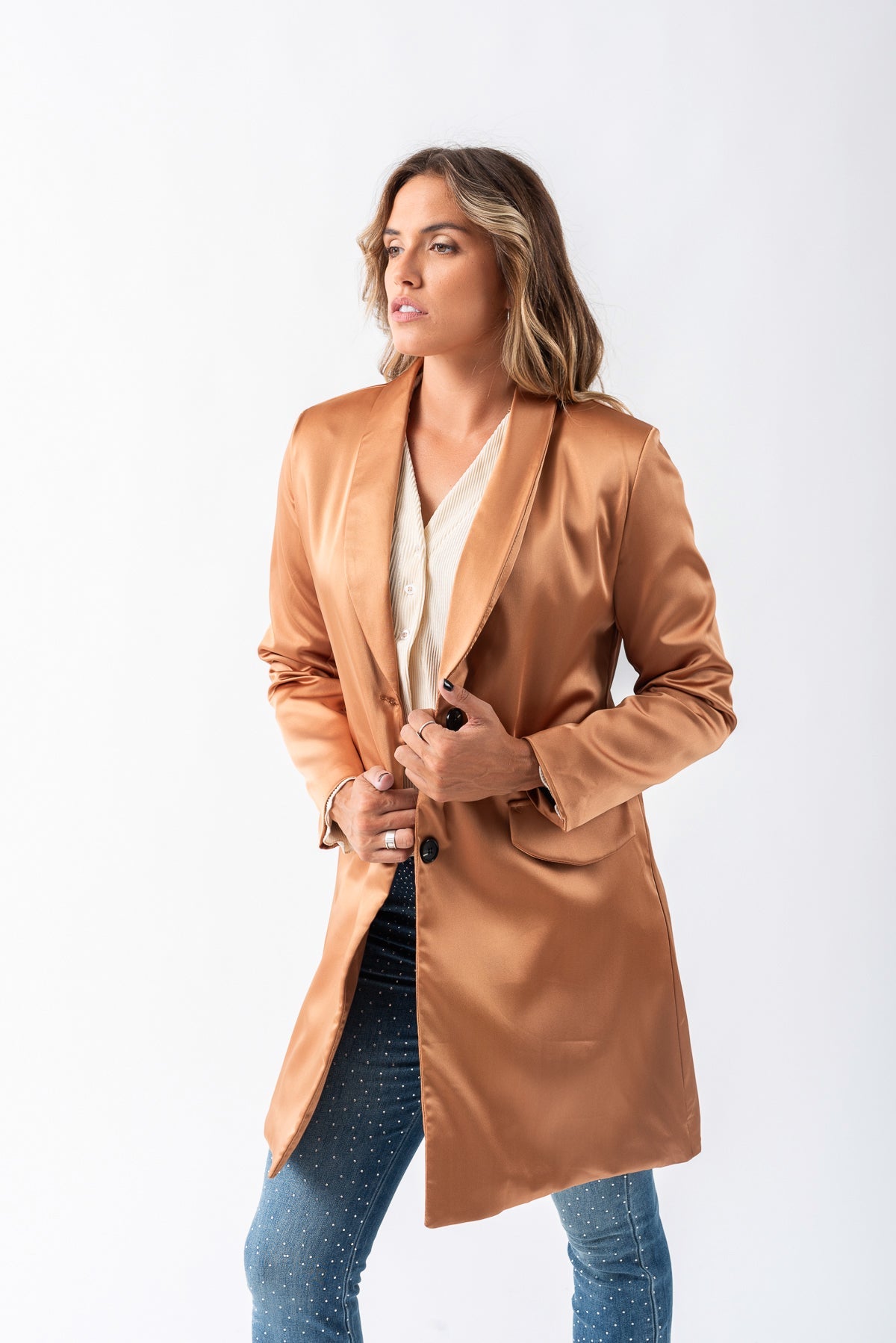 Viviana Méndez - Blazer Manchot Beige - Blazers