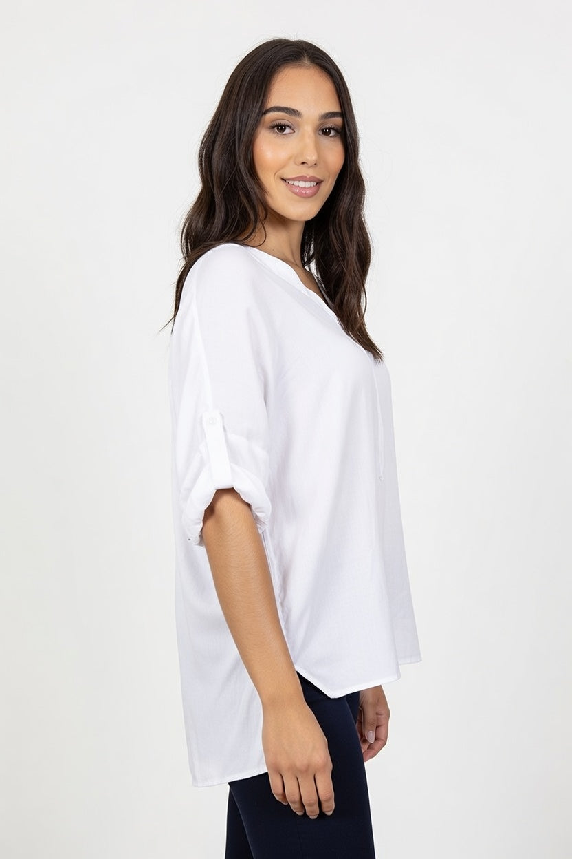 Blusa Cande Blanco - Costado
