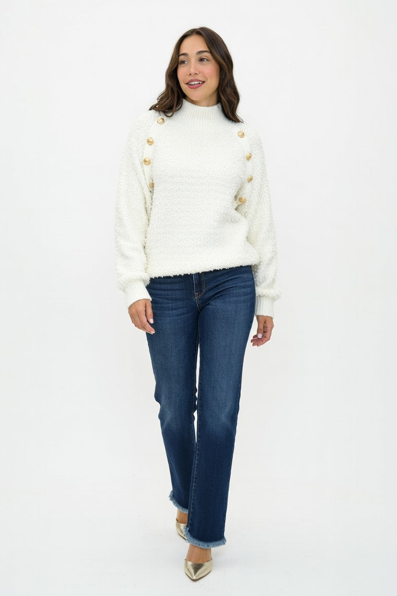 Buzo Miel Blanco - Frente