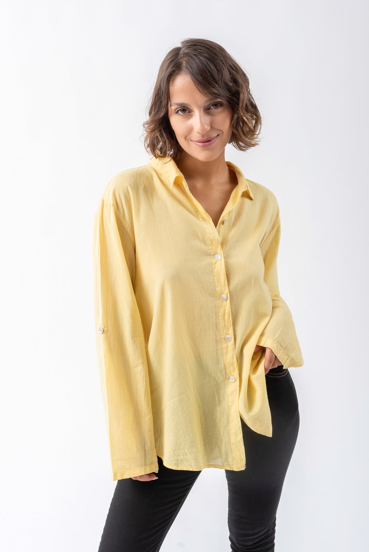 Viviana Méndez - Camisa Aires - Maíz - Elegante camisa para mujeres
