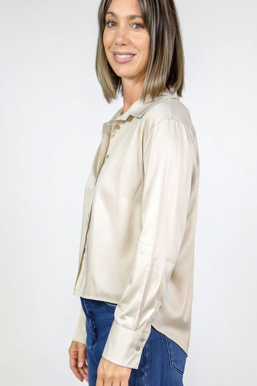 Camisa Clásica Camel - Costado