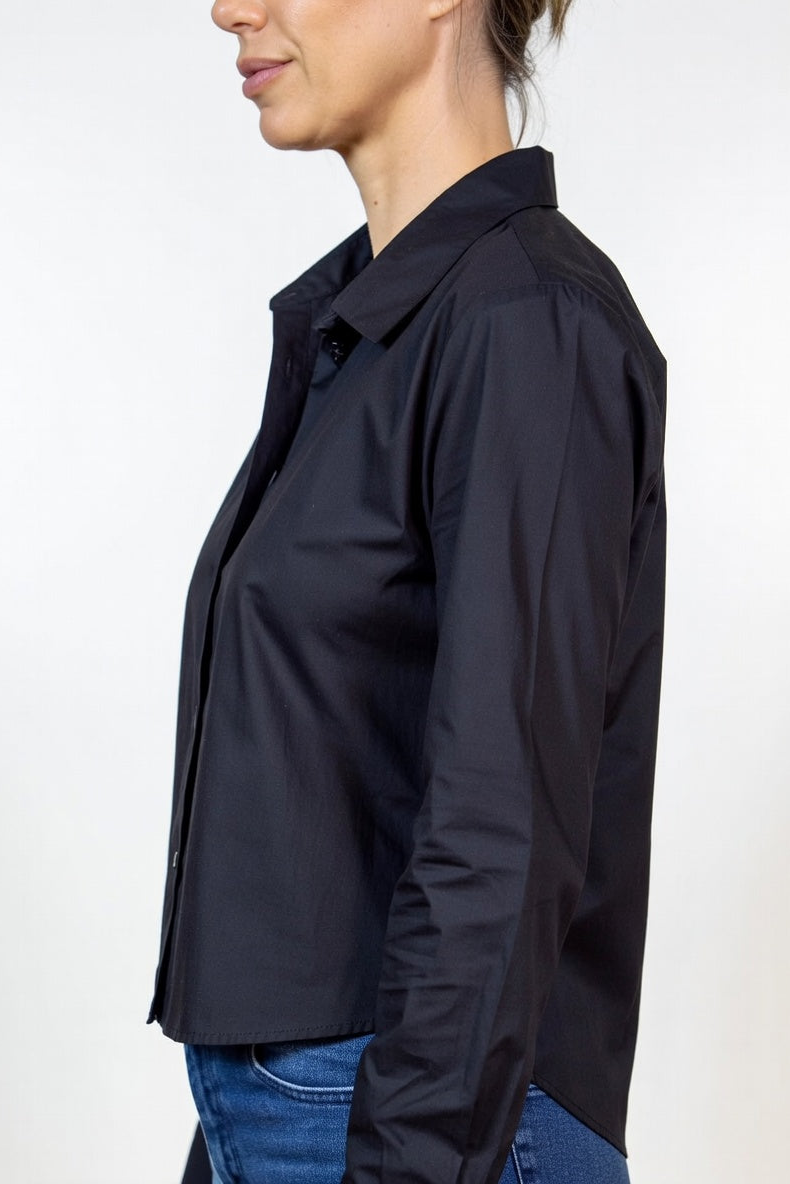 Camisa Clásica Negra - Costado