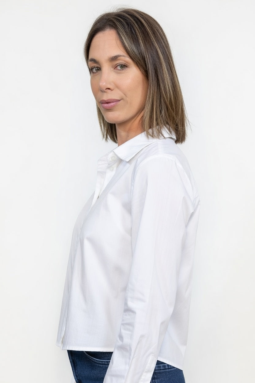 Camisa Clásica Blanca - Costado