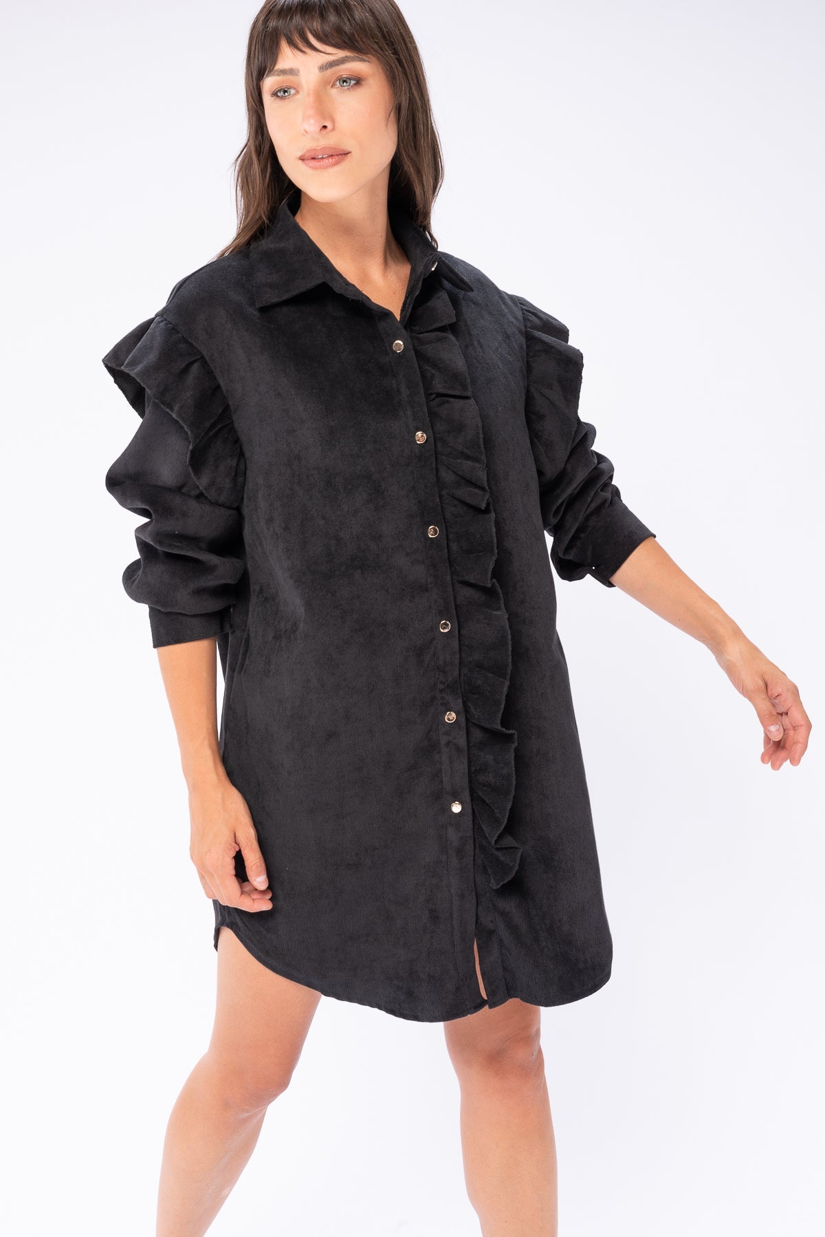 Viviana Méndez - Camisa Larga Vivre Negra - Camisas