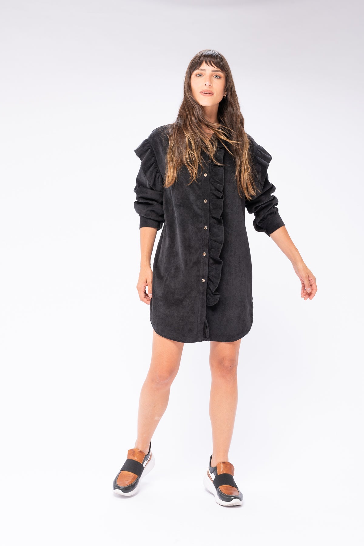 Viviana Méndez - Camisa Larga Vivre Negra - Camisas