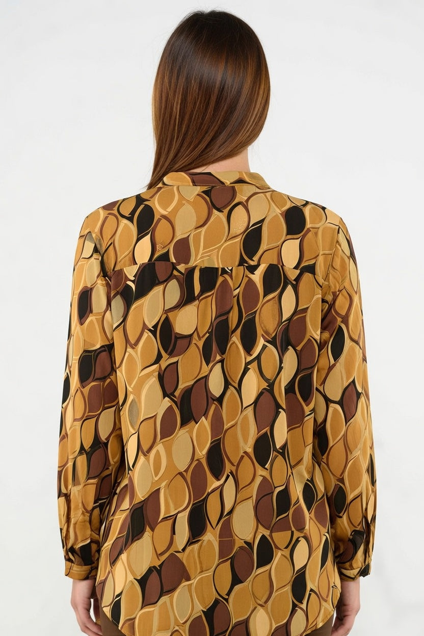 Camisa Retro Mostaza - Atras