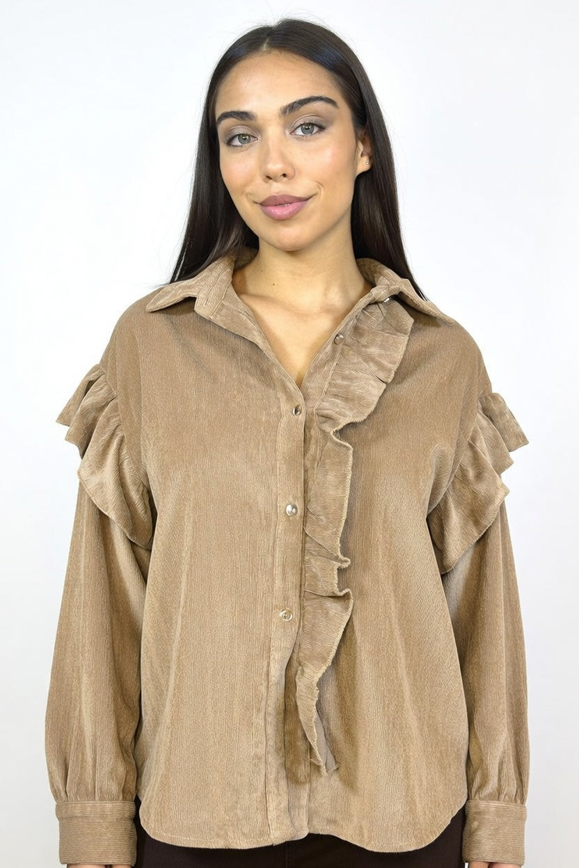 Camisa Vivre Beige - Frente