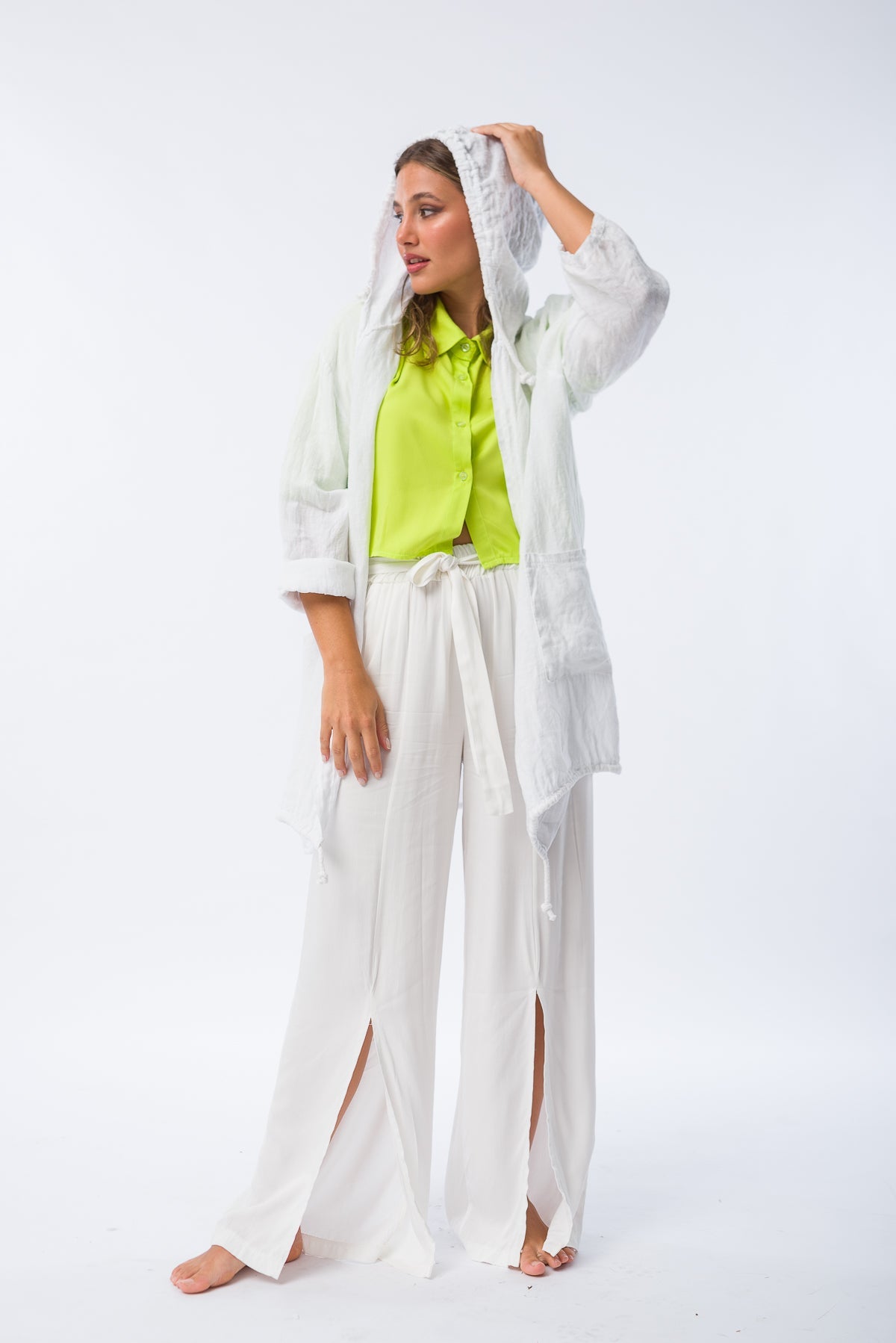 Viviana Méndez - Campera de Lino Dante Blanca - Blazer y Camperas