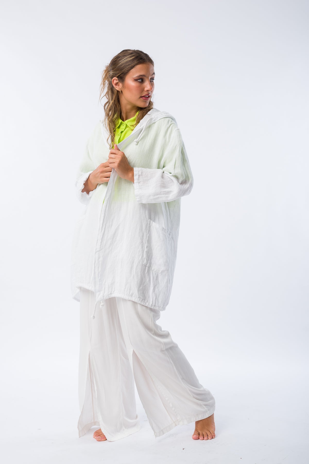 Viviana Méndez - Campera de Lino Dante Blanca - Blazer y Camperas