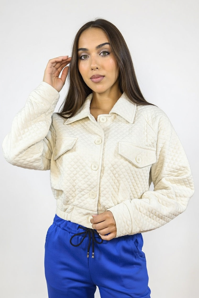 Campera New York Blanco - Frente