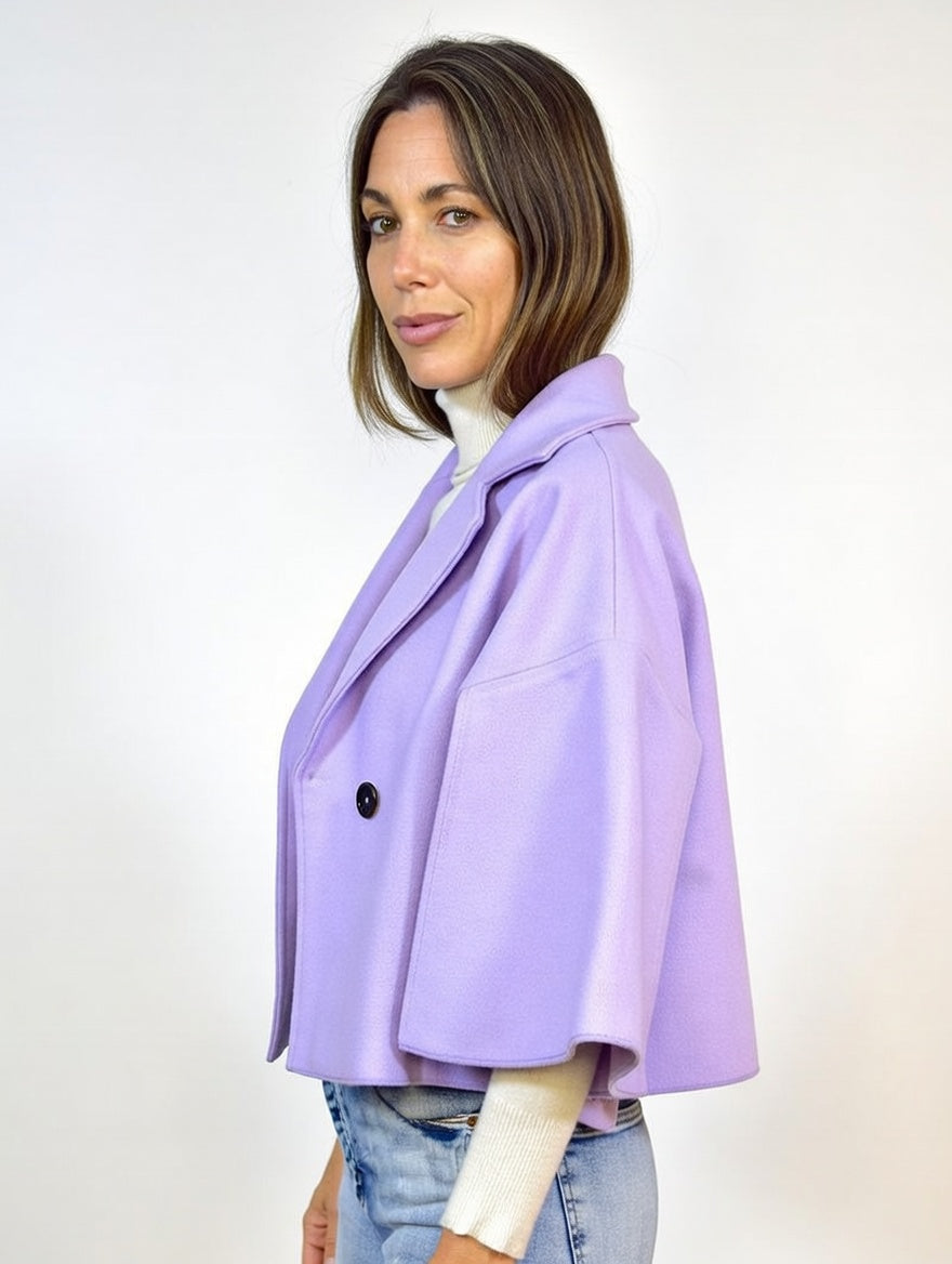 Capa de Paño Lila - Costado