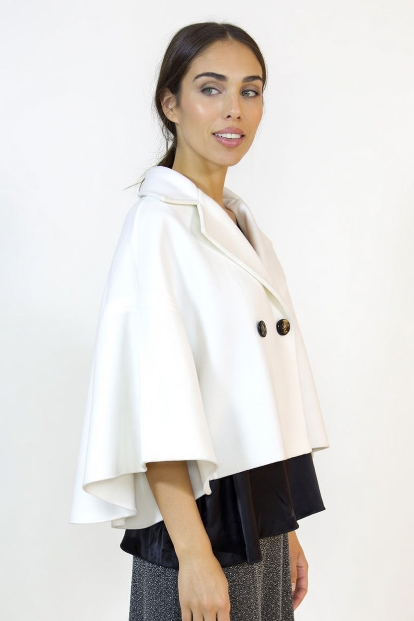 Capa de Paño Blanca - Costado