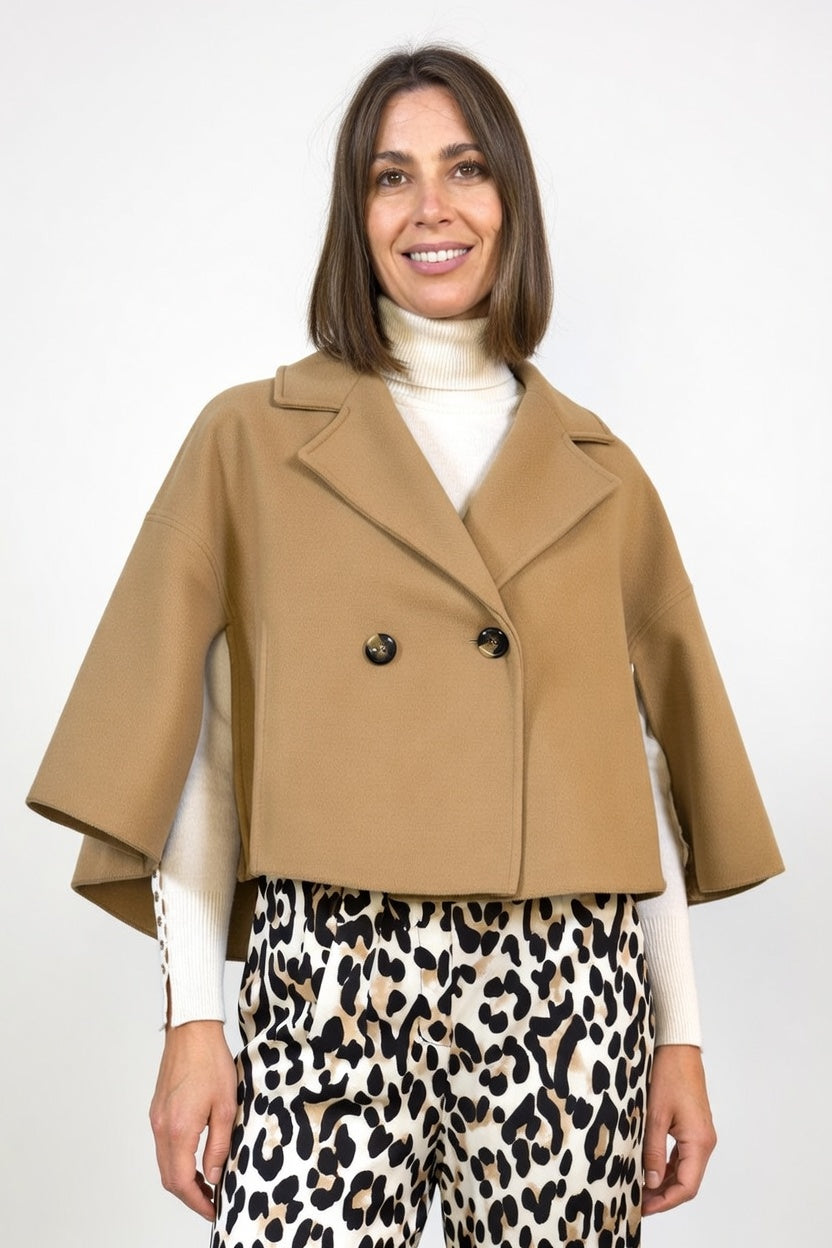 Capa de Paño Camel - Frente