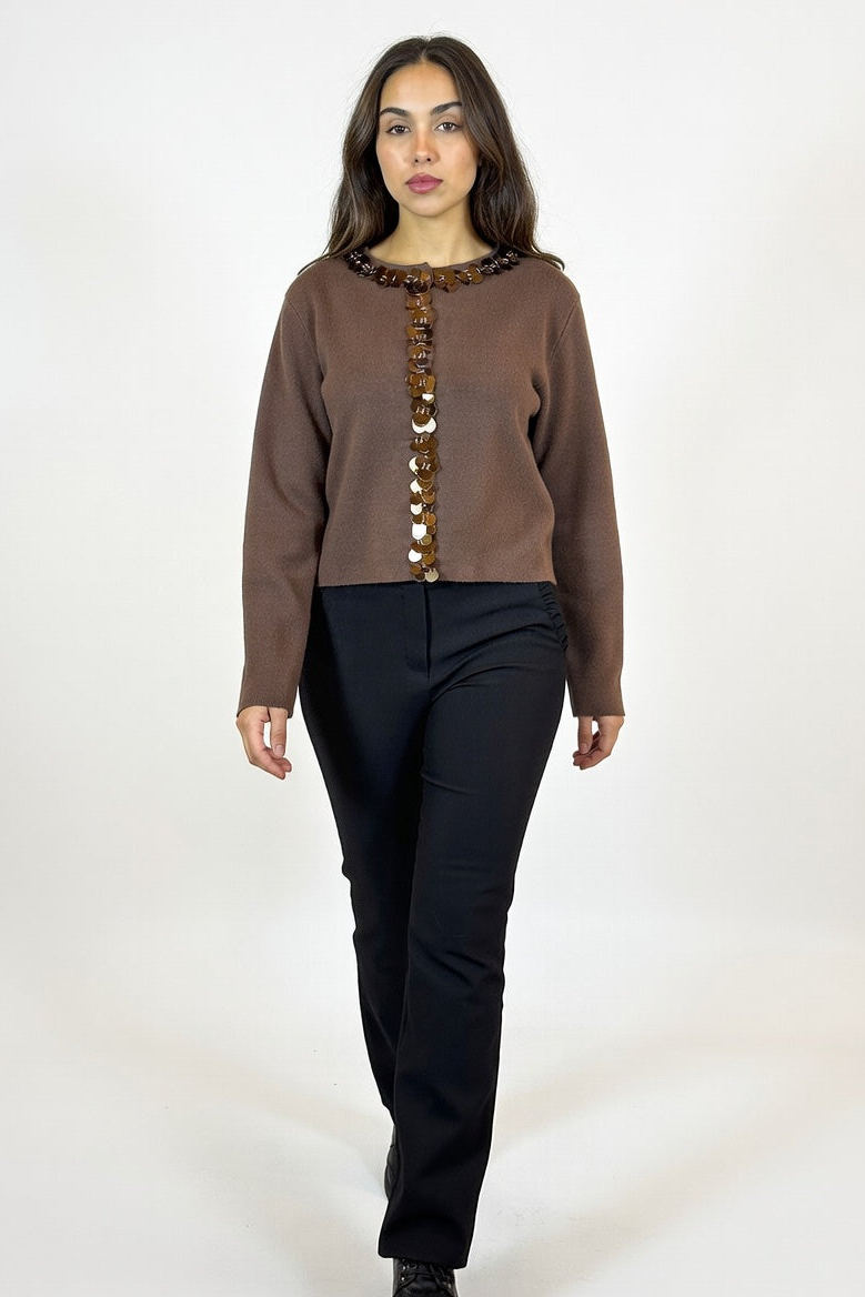 Cardigan Noir Chocolate - Walking