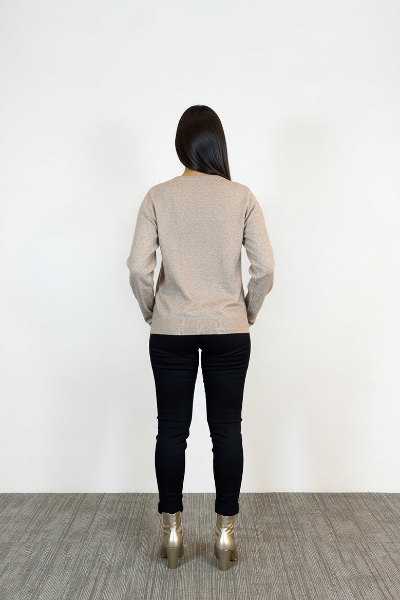 Cardigan Noir Marrón - Atras