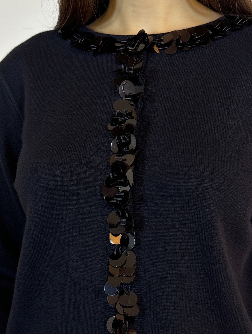 Cardigan Noir Negro - Detalle