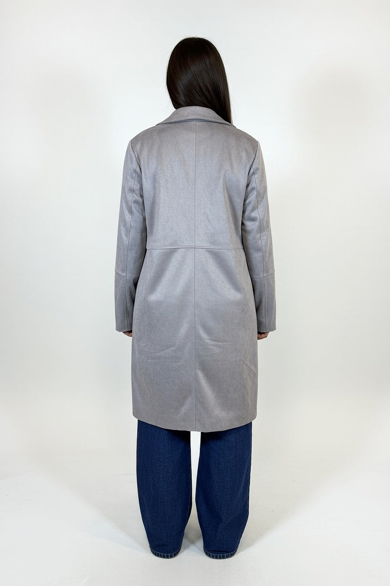 Chaqueta Moka Gris - Atras