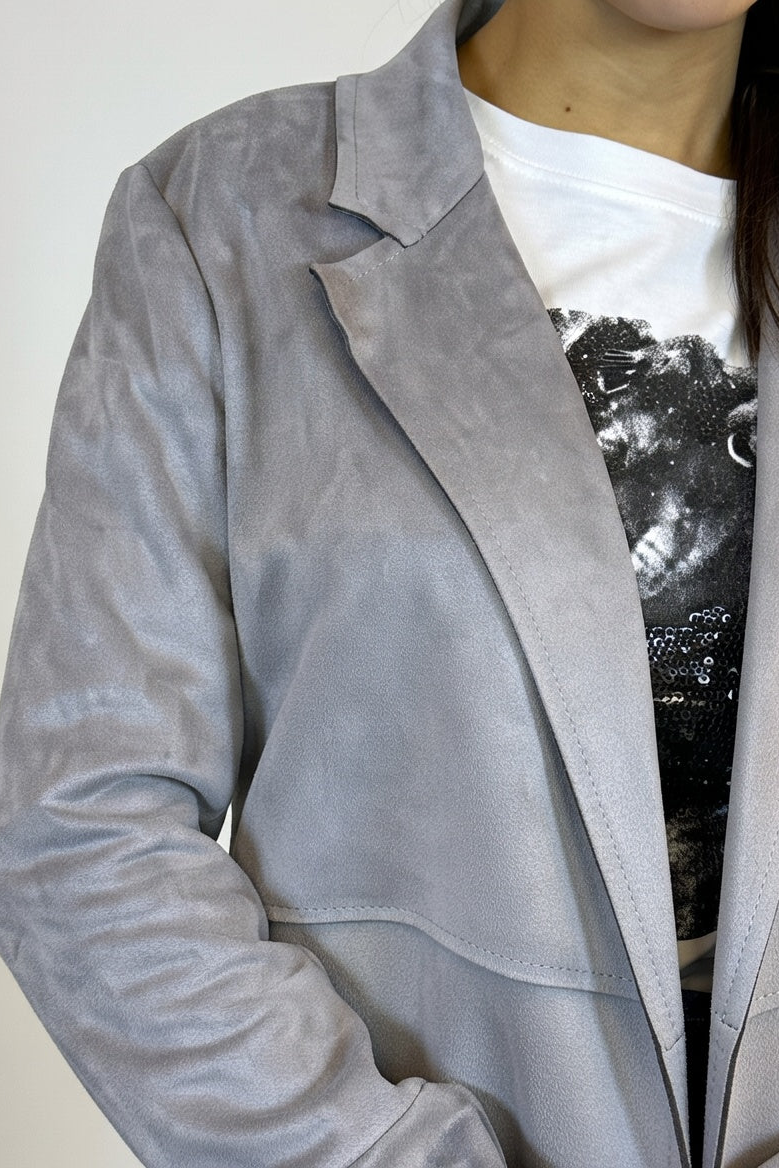 Chaqueta Moka Gris - Detalle