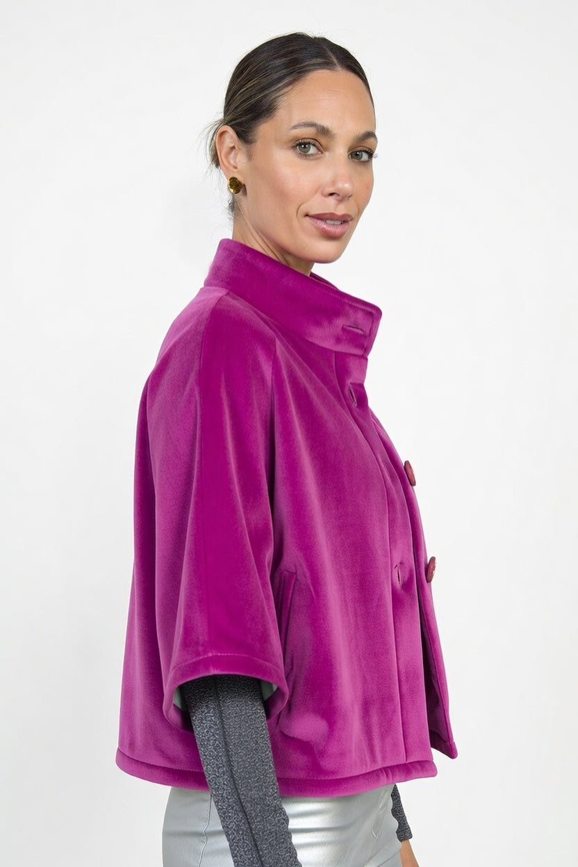 Chaqueta Mome Fucsia - Costado
