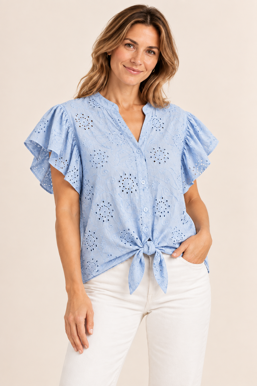 Blusa Salvia Celeste
