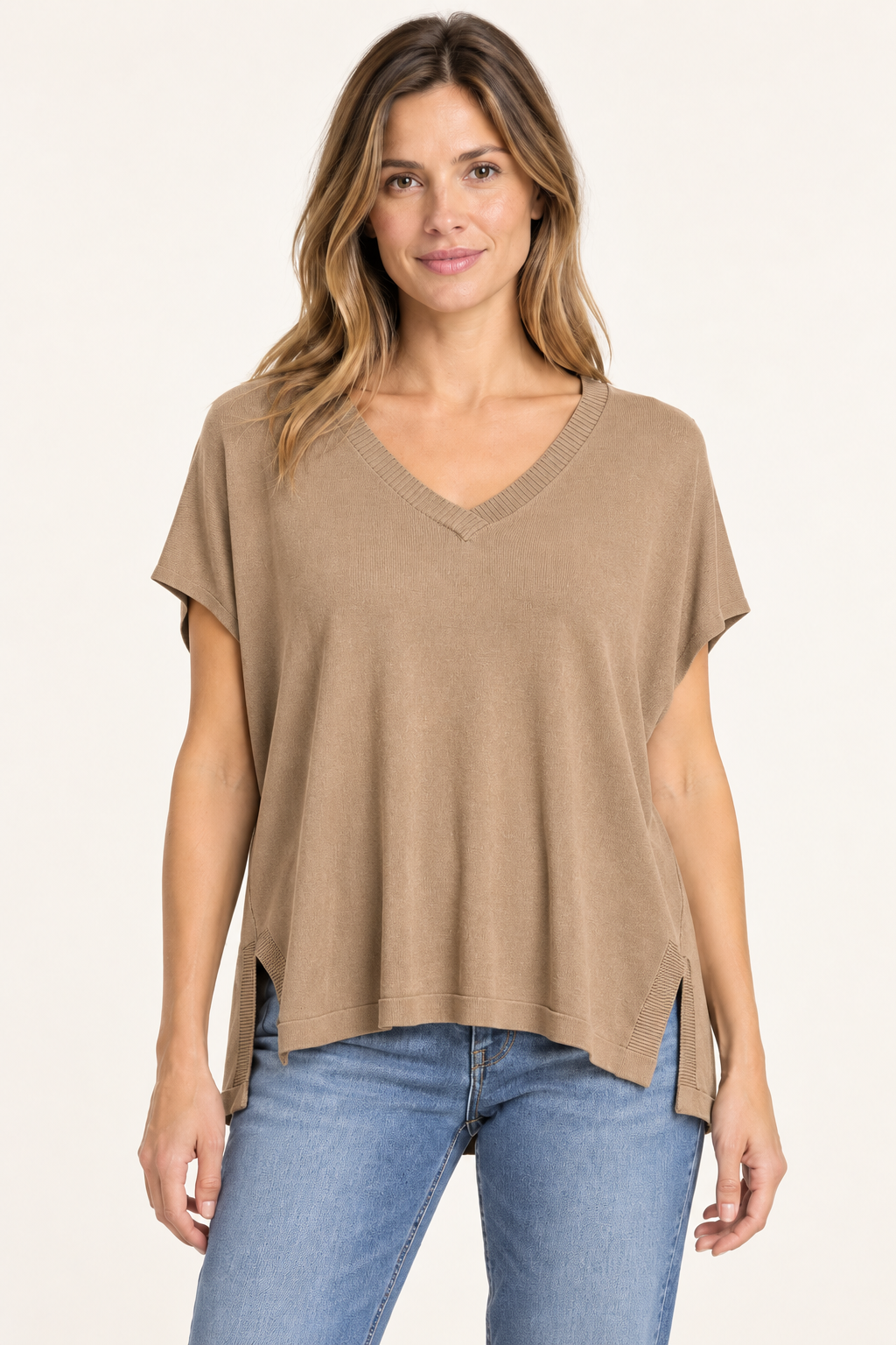 Remera Perla Camel
