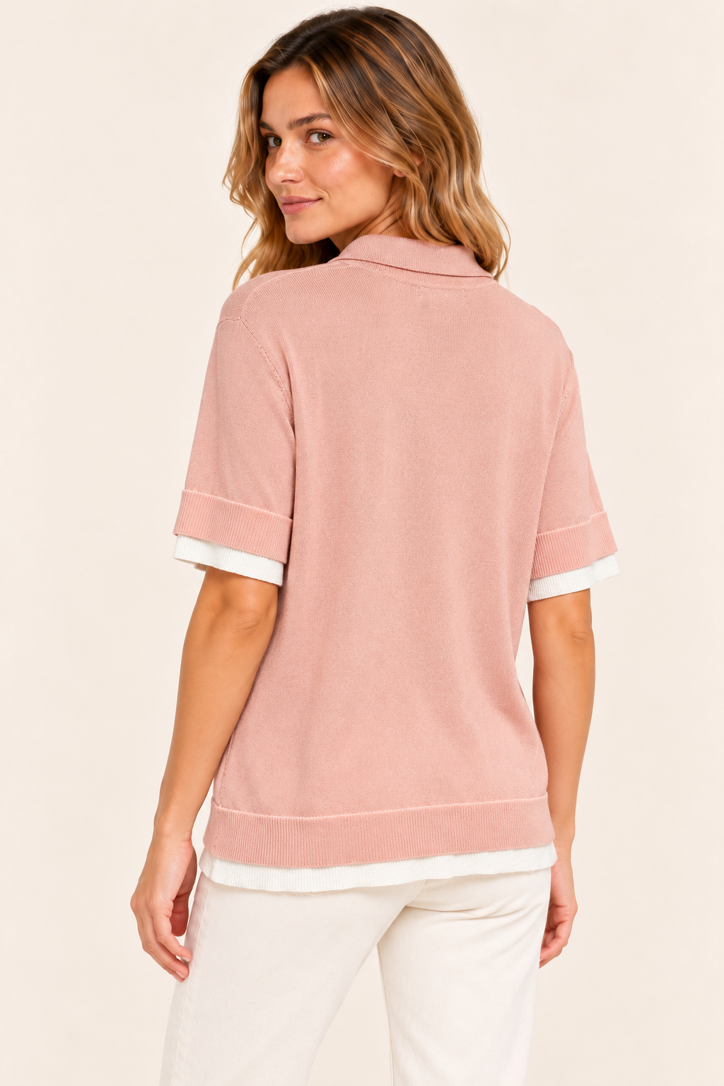 Remera Polo Rosa