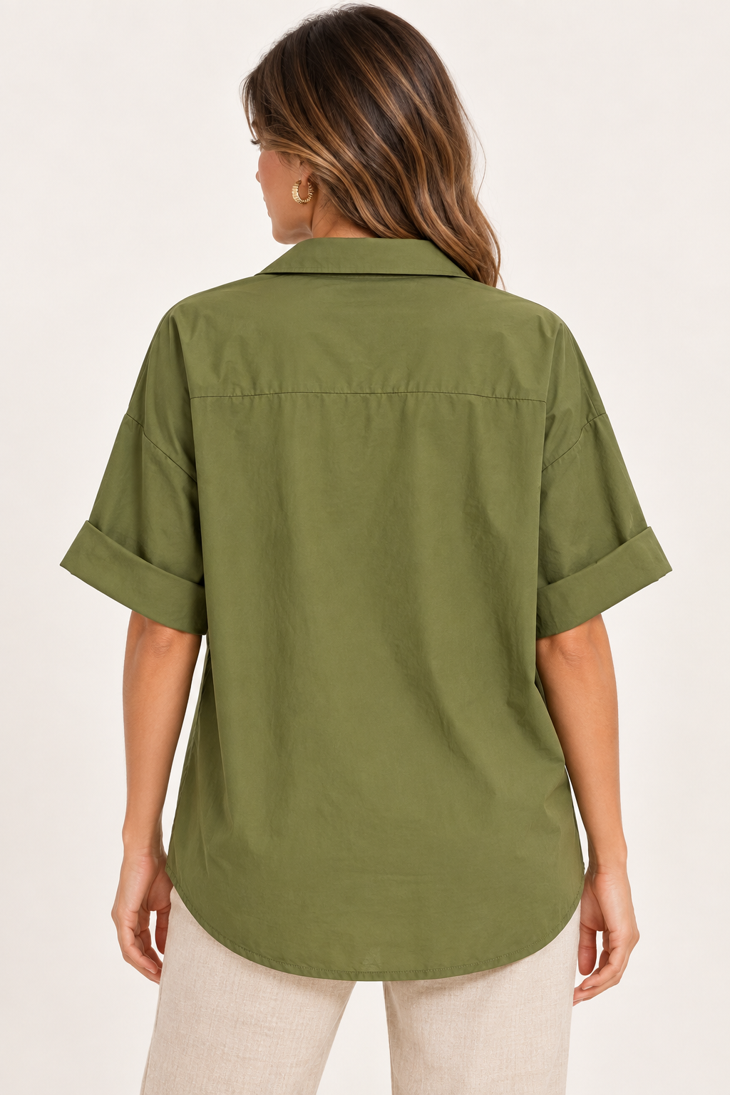 Camisa Marfil Verde