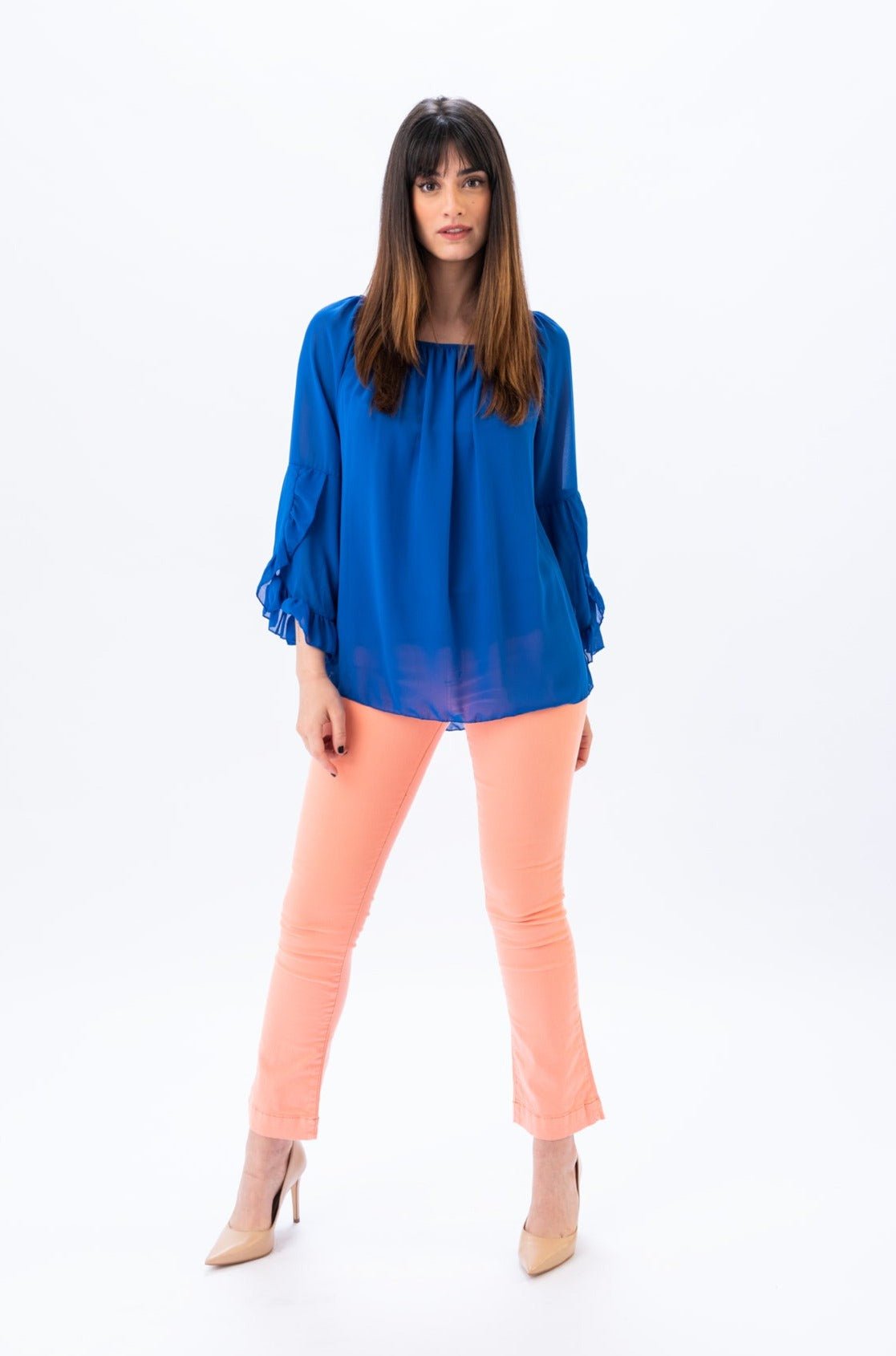 Viviana Méndez - Jeans Bella Semi Oxford Melón - SALE