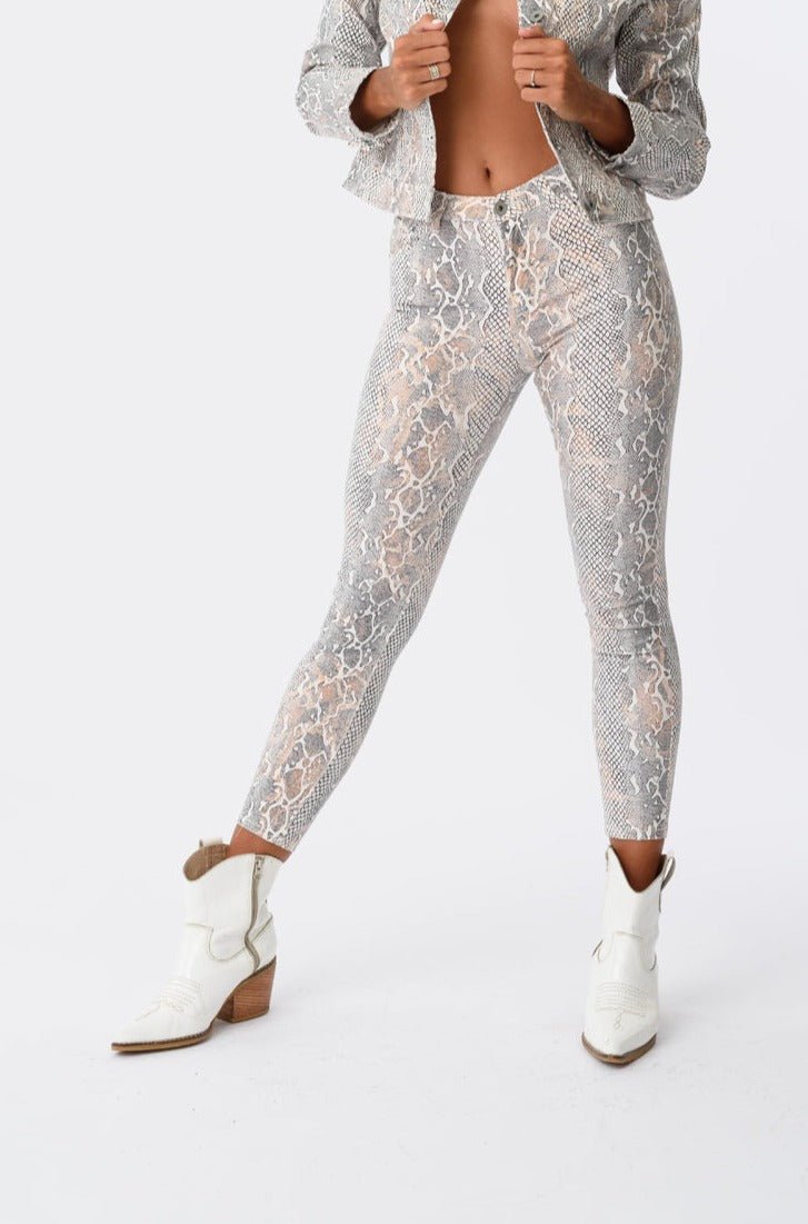 Viviana Méndez - Jeans Serpent Blanco - Jeans