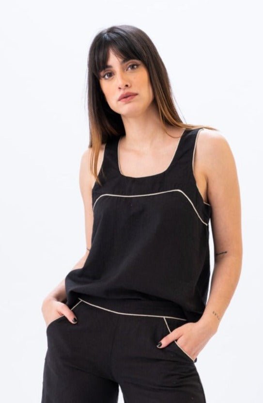 Viviana Méndez - Musculosa Diana Negra - SALE