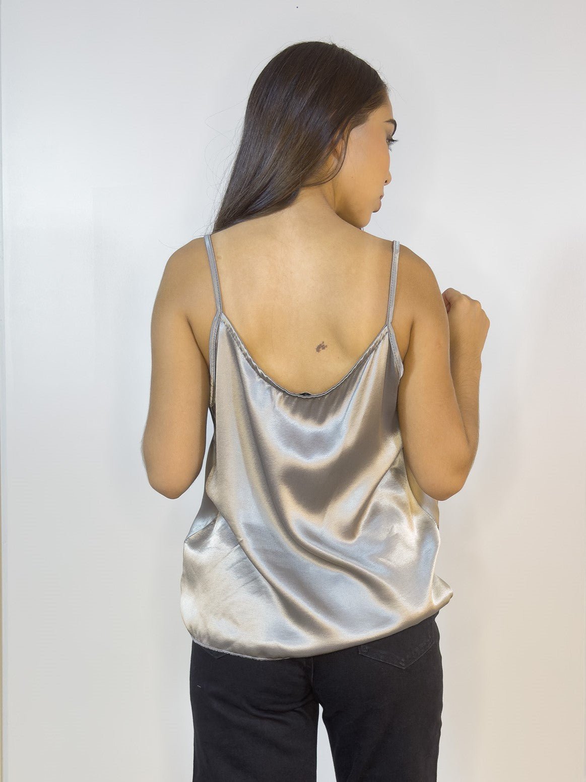 Viviana Méndez - Musculosa Lencera Gris - Blusas