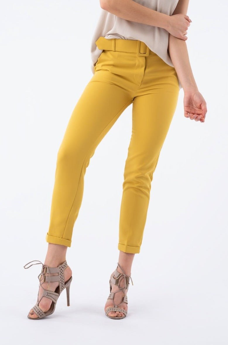 Viviana Méndez - Pantalón Ceinture Amarillo - Pantalones