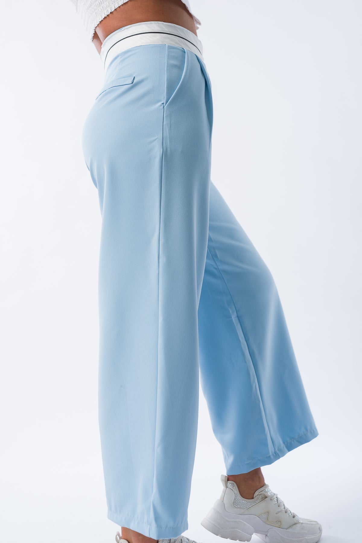 Viviana Méndez - Pantalón Chisure Celeste - Pantalones