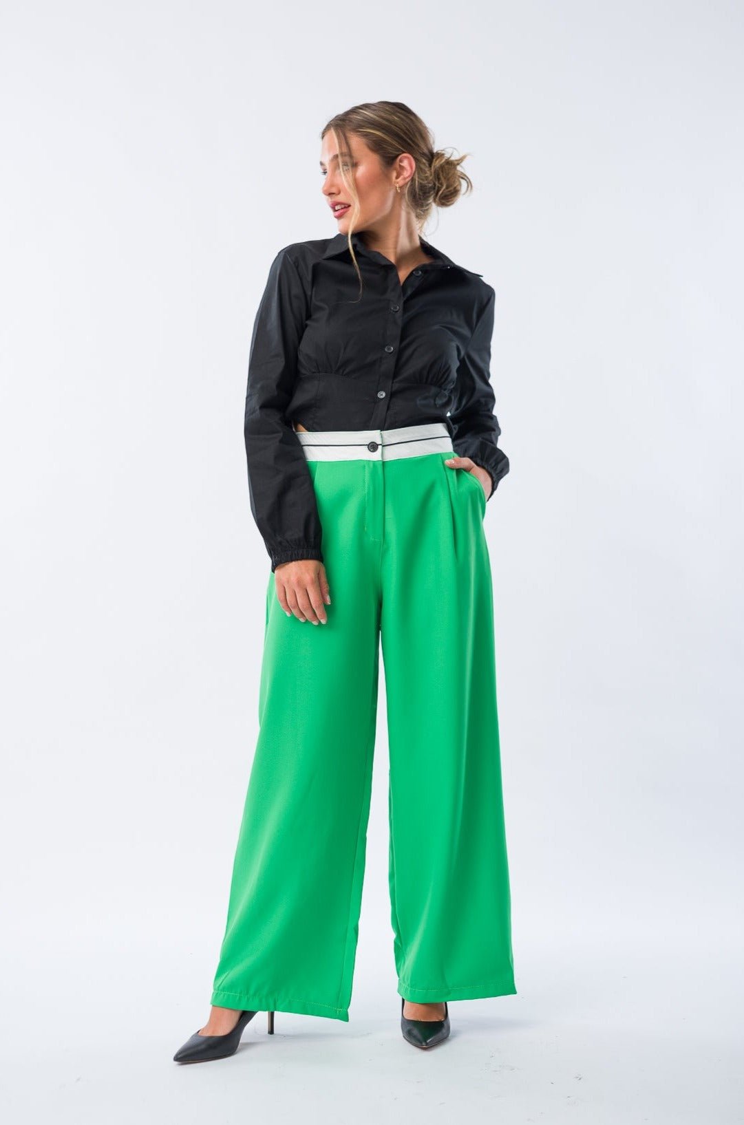 Viviana Méndez - Pantalón Chisure Verde Benetton - Pantalones
