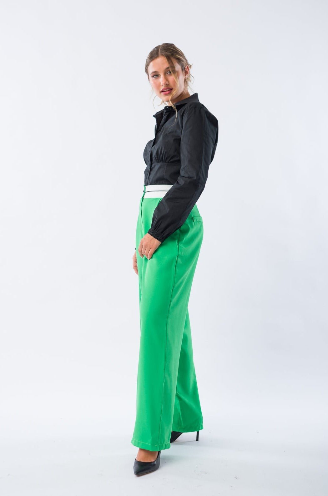 Viviana Méndez - Pantalón Chisure Verde Benetton - Pantalones