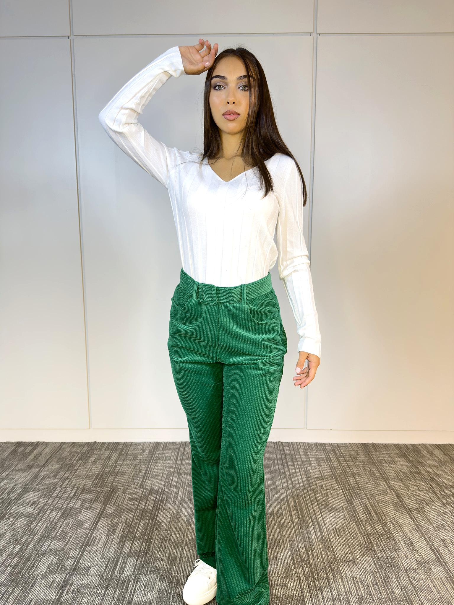 Viviana Méndez - Pantalón Cota Verde - Pantalones