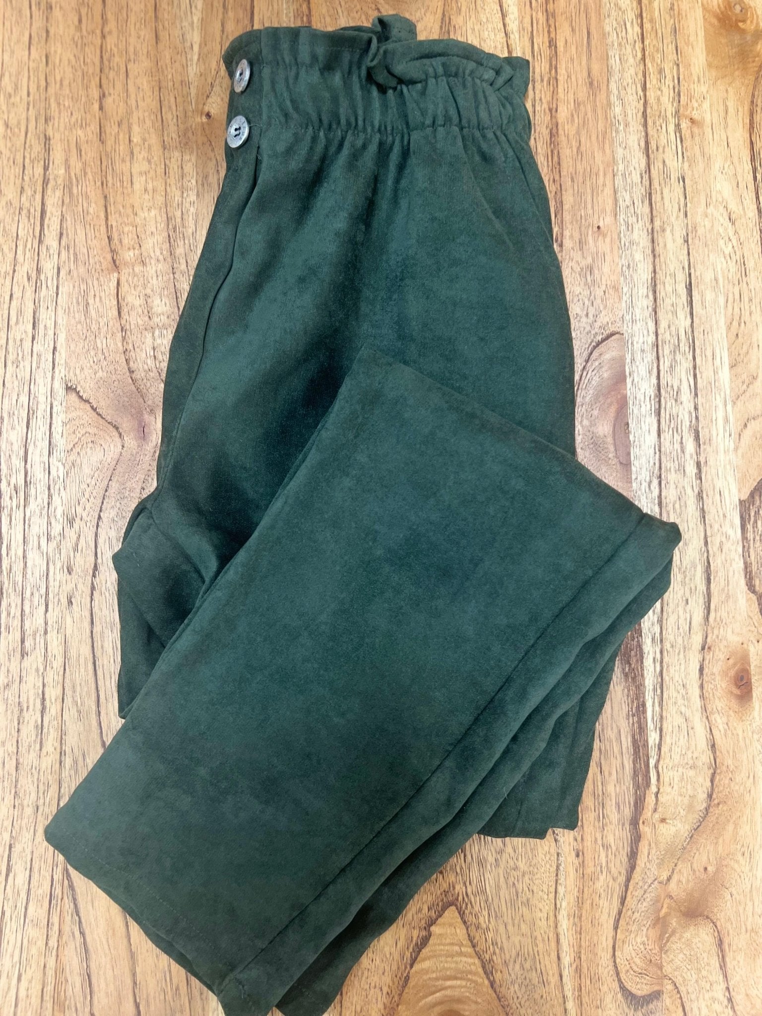 Viviana Méndez - Pantalón de Gamuza Azul - SALE