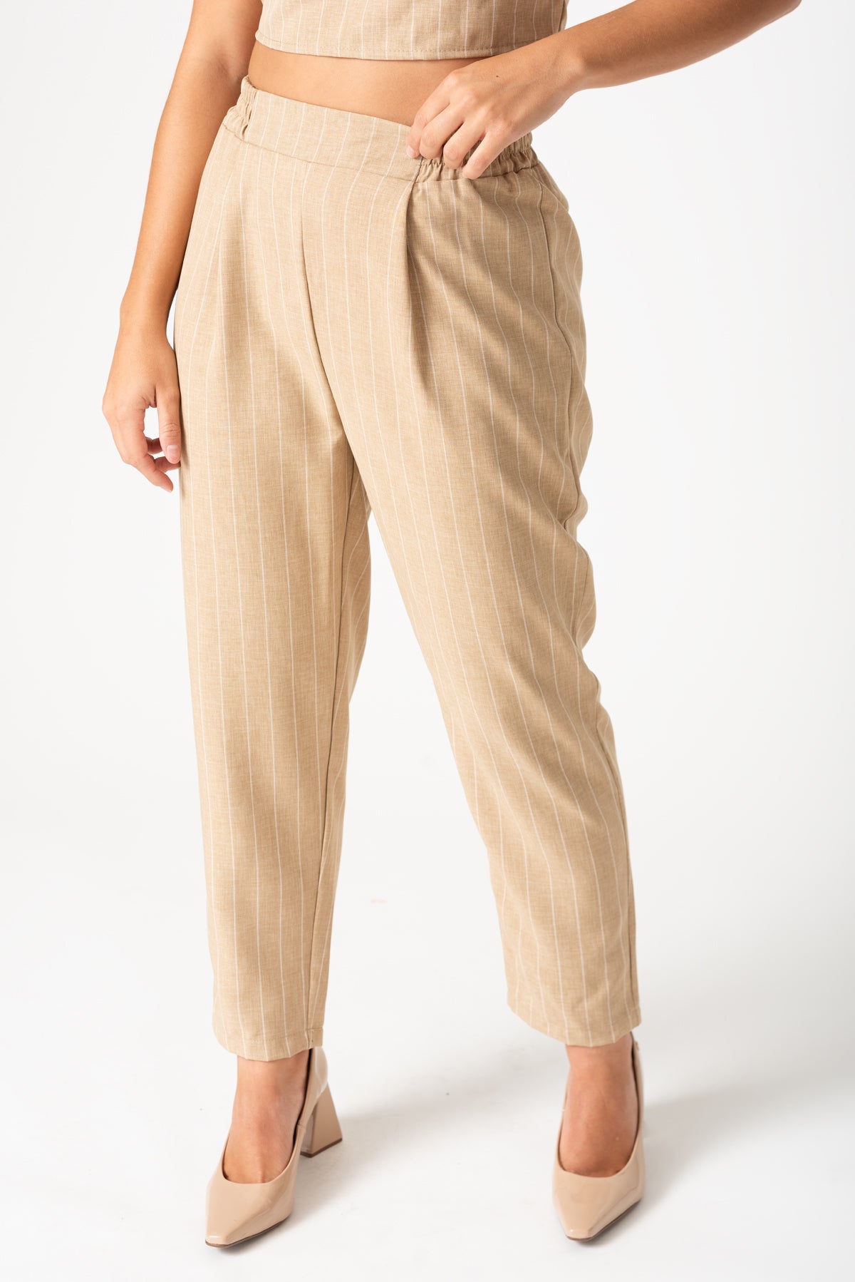 Viviana Méndez - Pantalón Exe Beige - Pantalones