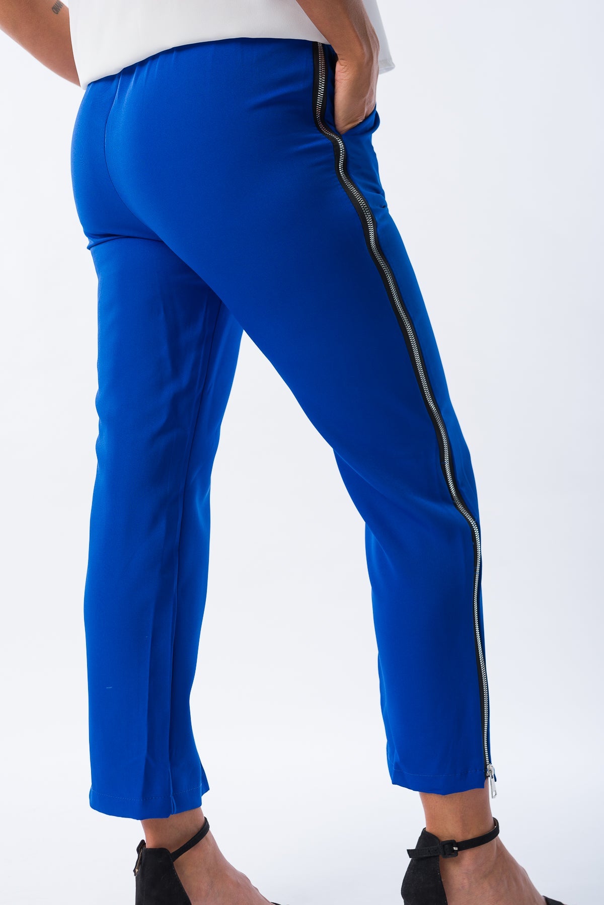 Viviana Méndez - Pantalón Fermet Azul Francia - Pantalones