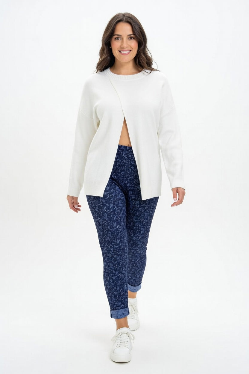 Pantalón Legato Jackard Azul - Walking